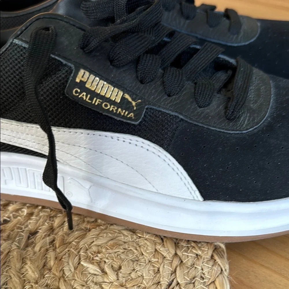 Puma California Black Suede Low Top Sneakers Men’s Size 10 - Picture 7 of 11